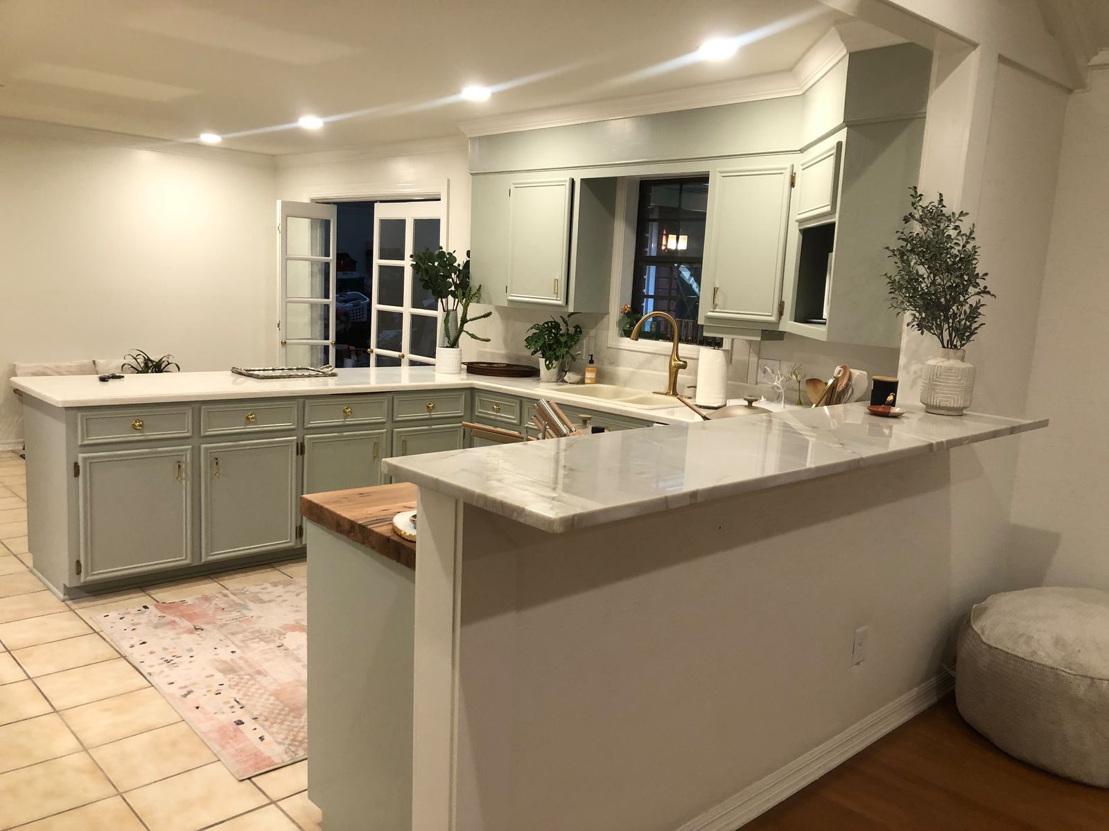 Kitchen remodel with marble counters