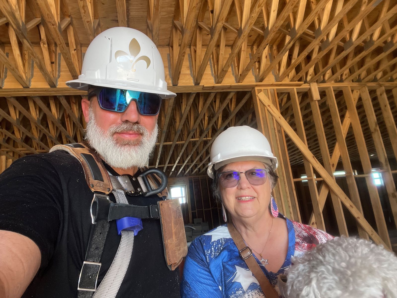 On site in the hard hats