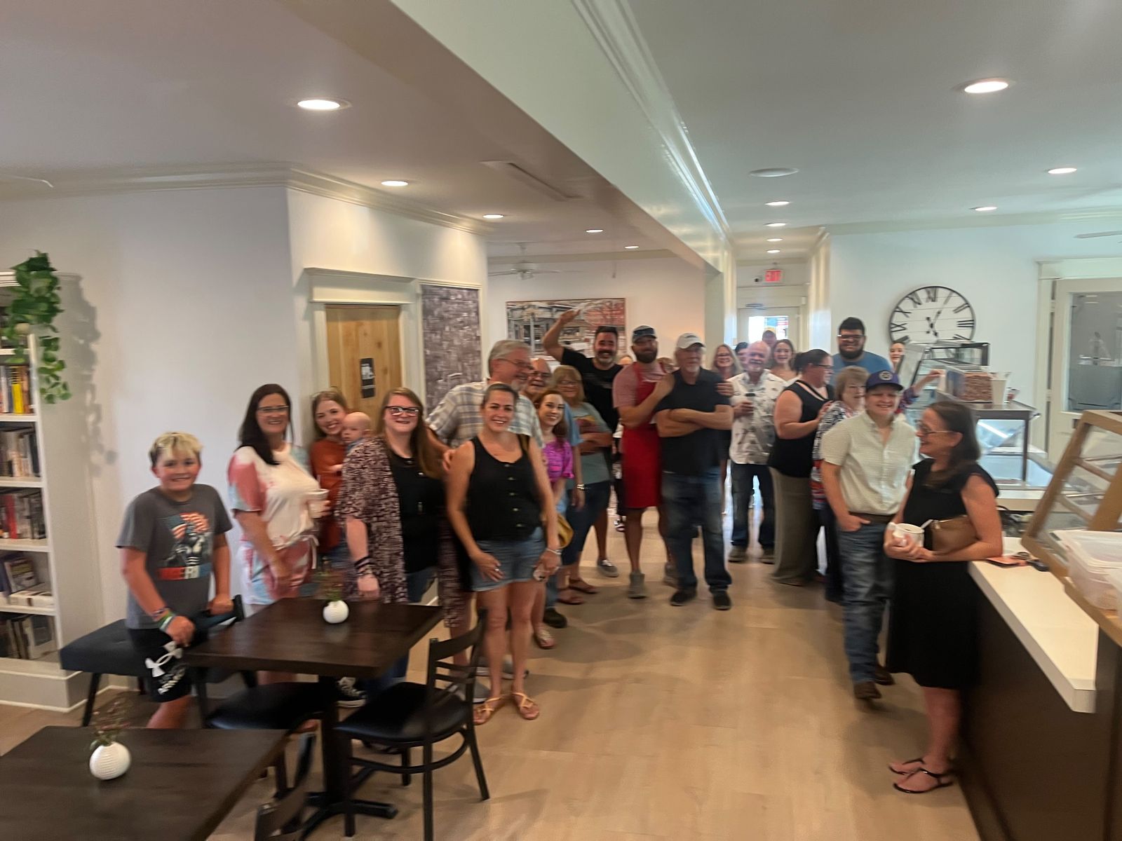 Opening day at Enochs Cafe