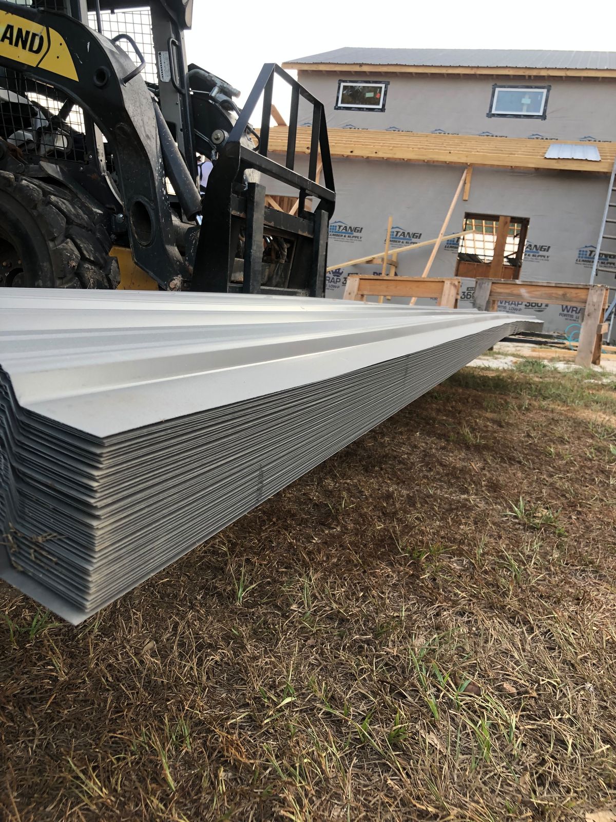 Metal roof panels delivered