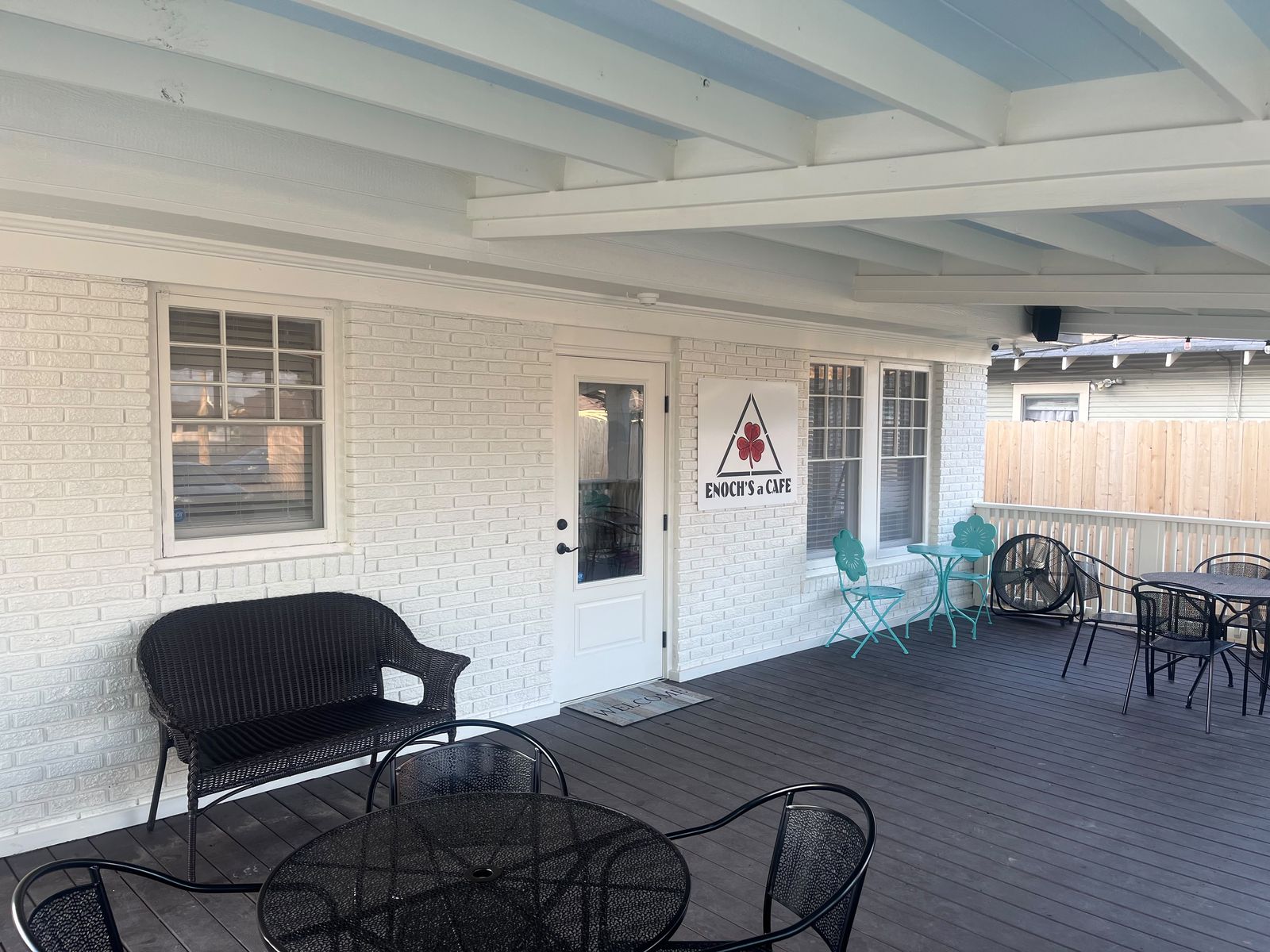 Enochs Cafe covered patio